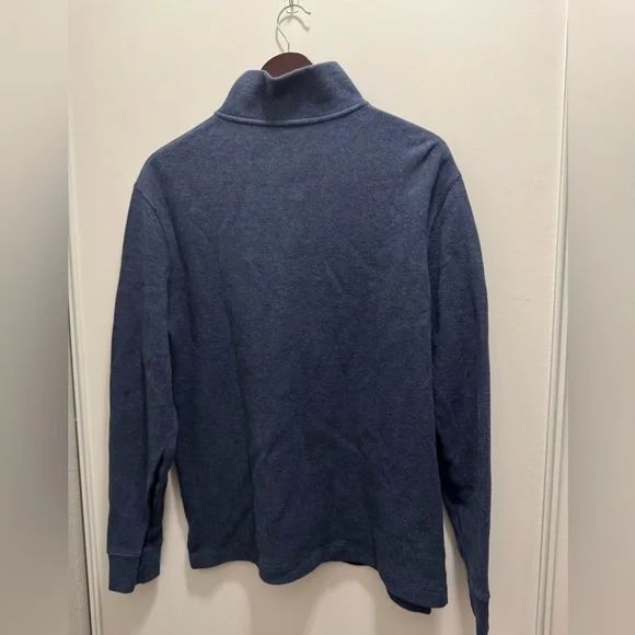 Polo Ralph Lauren Men’s 1/4 Zip Mock Neck Pullover Sweater Blue Size M - Picture 6 of 8